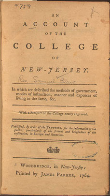An Account of the College of New Jersey