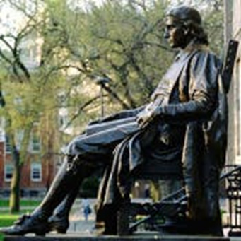 Statue Memorializing John Harvard by Daniel Chester French