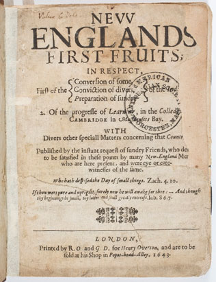 New England First Fruits